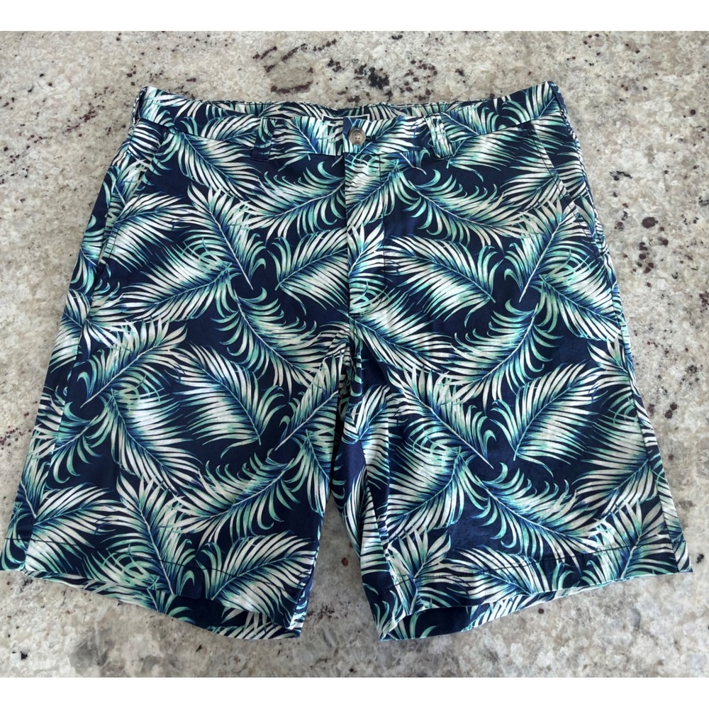 Club Room 34W‎ Tropical Palm Print Flat Front Shorts